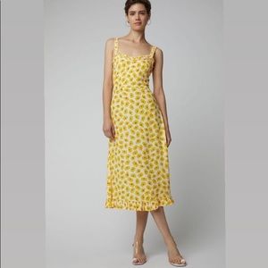 Faithfull sunflower midi dress